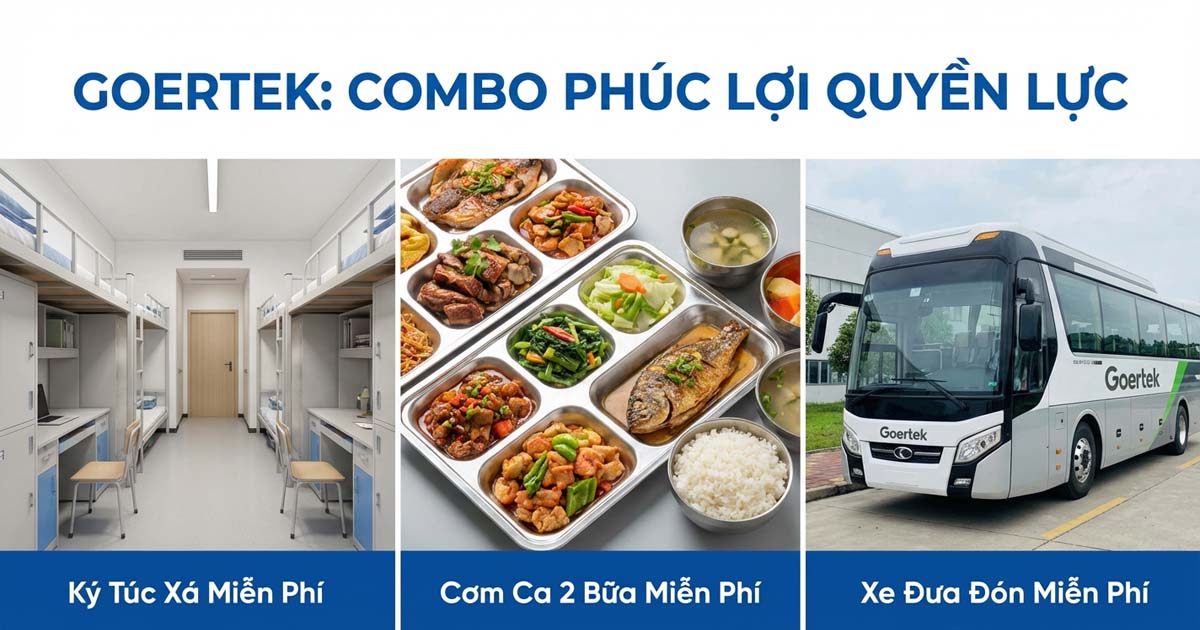 Goertek tuyển dụng công nhân, phúc lợi đầy đủ