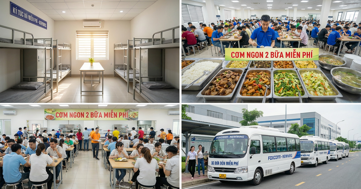 việc làm công nhân bao ăn ở